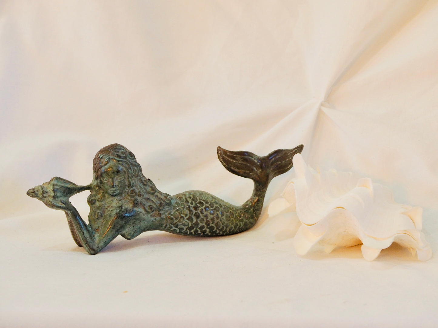 Mermaid - lying small patina