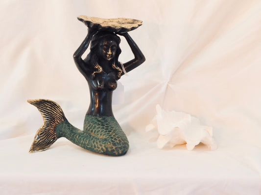 NEW! Seated Mermaid - Green Tail