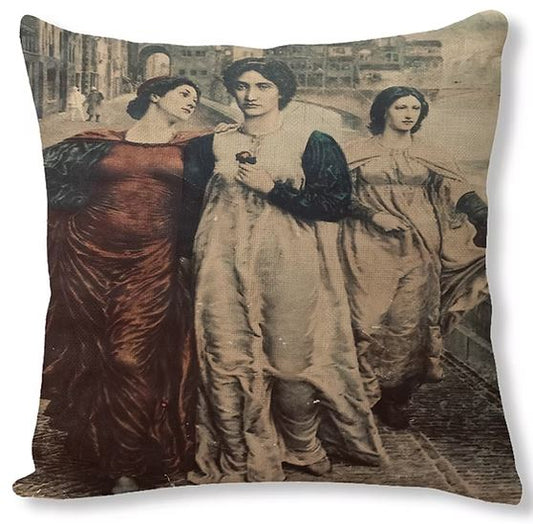 Italian Girls Cushion 50cm x 50cm - Barbara O'Donovan Designs