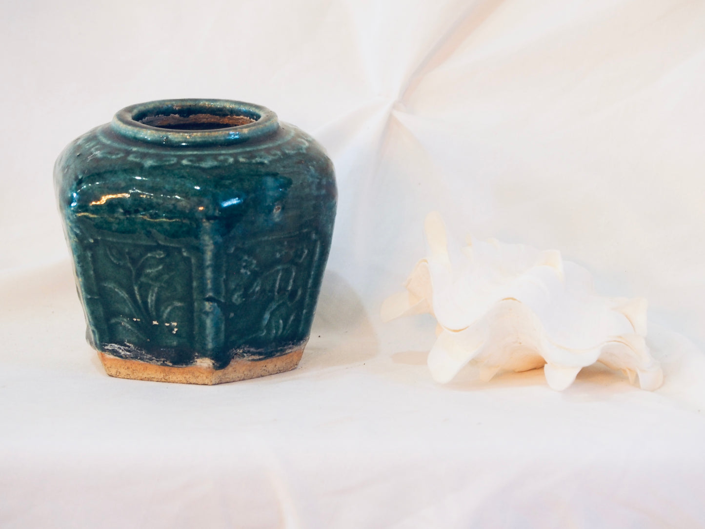 Old Chinese Ginger Jar - green