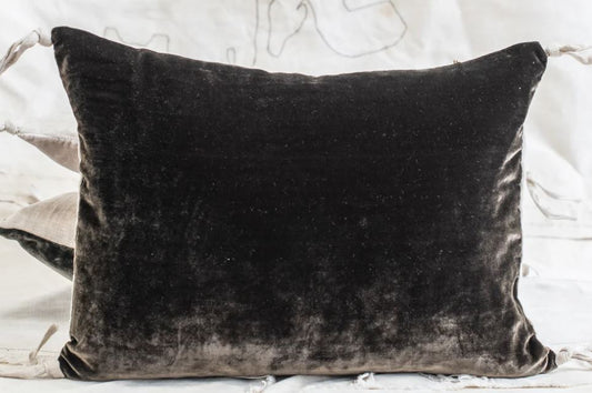 Petite Silk Velvet Pillow Cushion - Sable