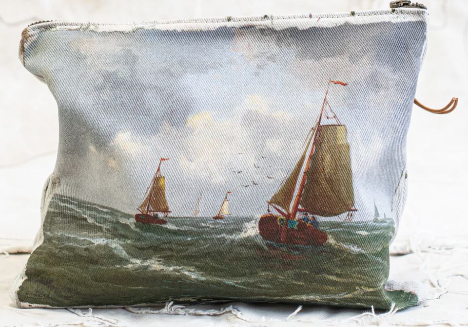 Canvas Painting Clutch - Sail Away