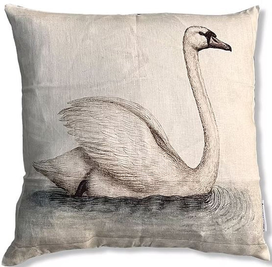 Swan Cushion 50cm x 50cm - Barbara O'Donovan Designs