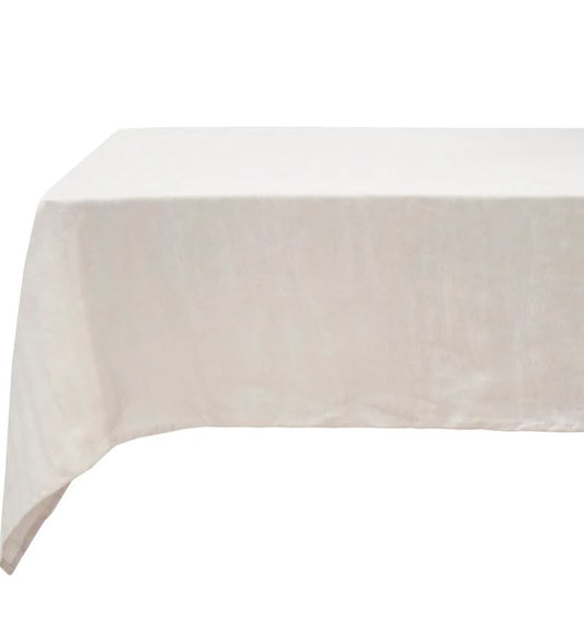 NEW! French Flax Linen Tablecloth - Pebble