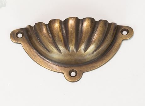 NEW! Clamshell Brass Drawer Pull