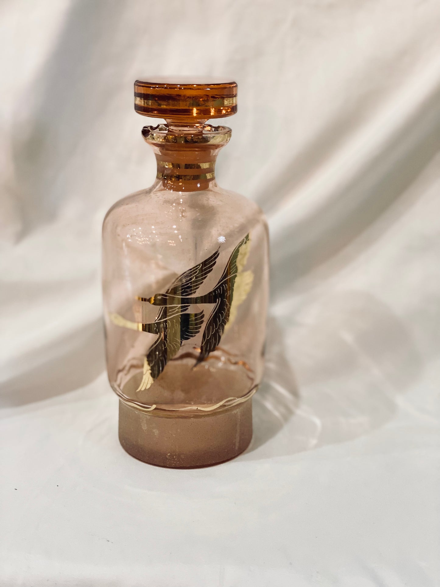 NEW! Flying Ducks Pink Decanter