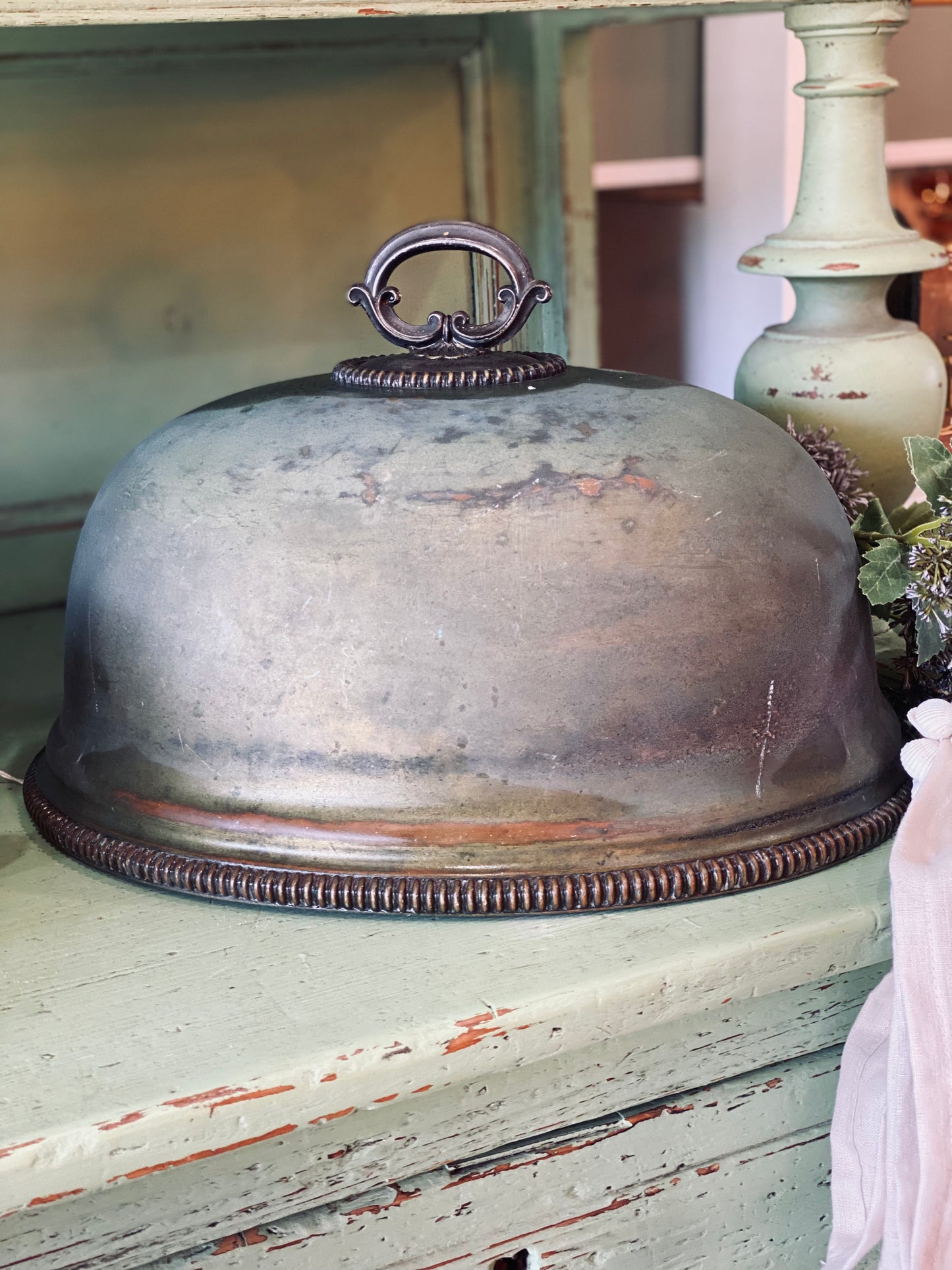 NEW! Amazing Green Patina Cloche