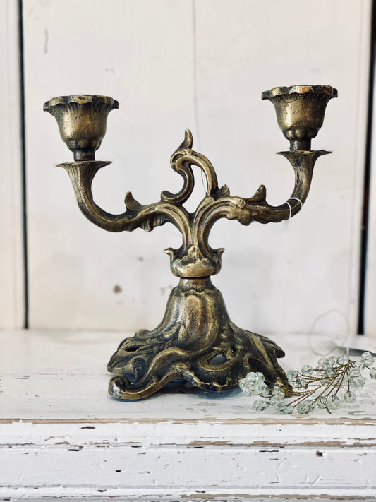 NEW! Vintage Ornate Candle Double Candelabra