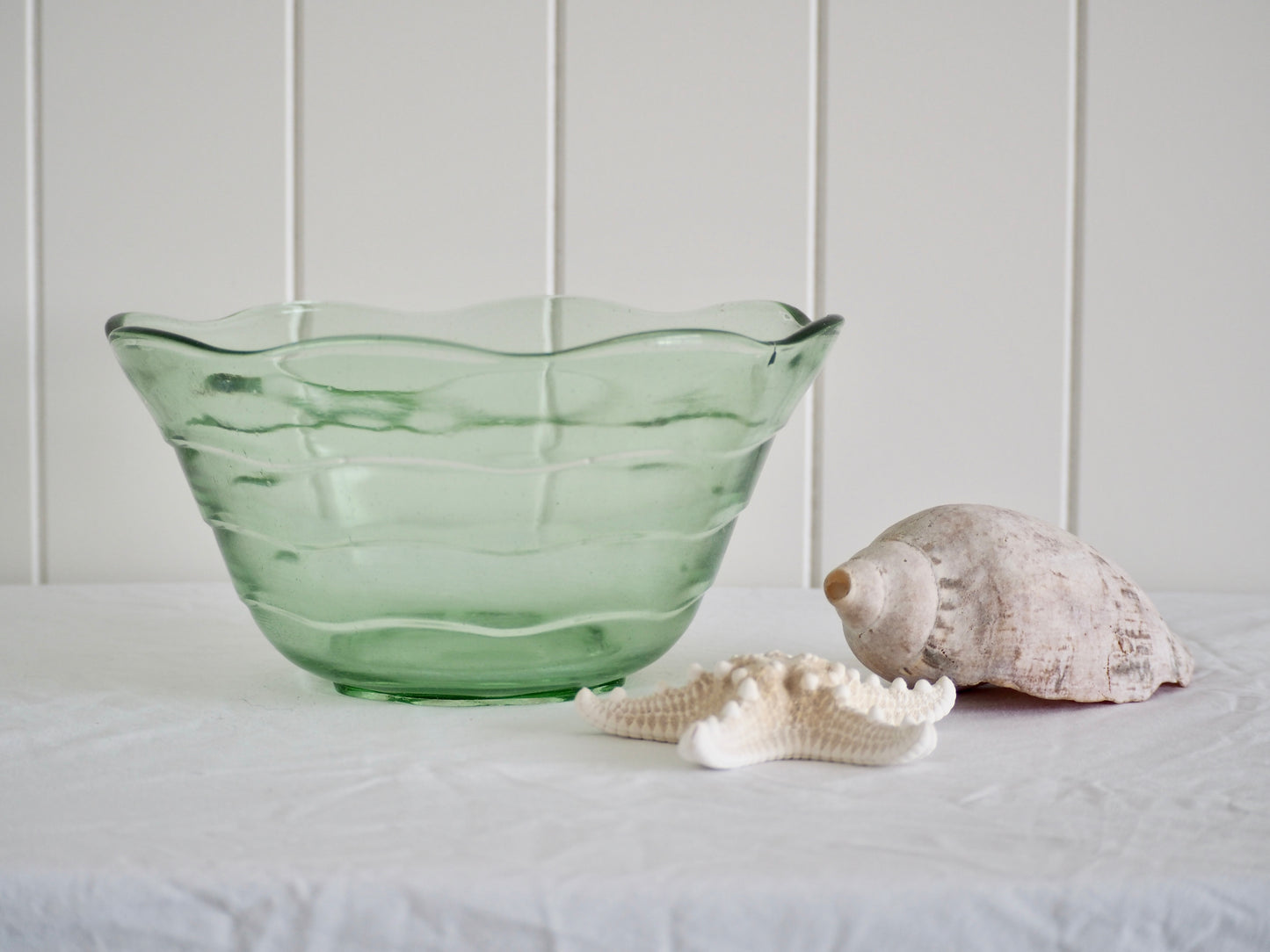 Vintage Green Glass Bowl