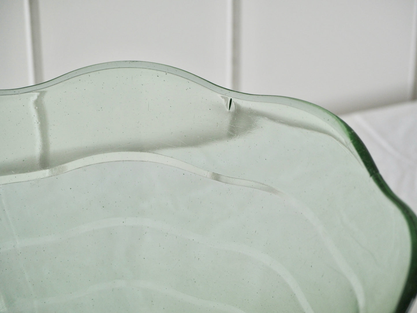 Vintage Green Glass Bowl