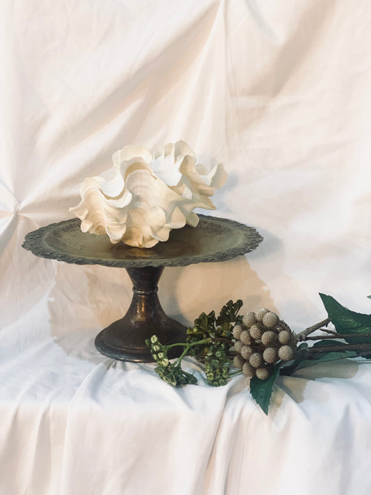 Aged Silver Pedestal Stand
