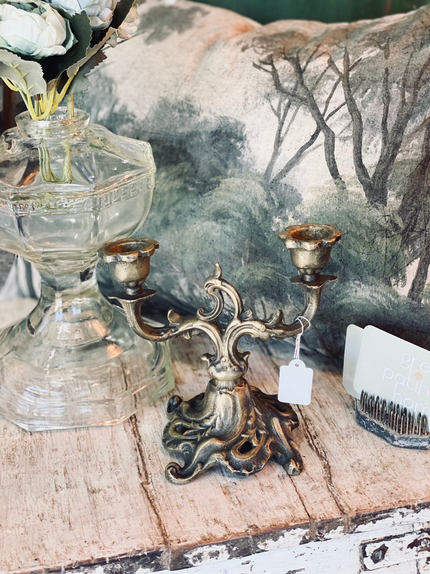 NEW! Vintage Ornate Candle Double Candelabra