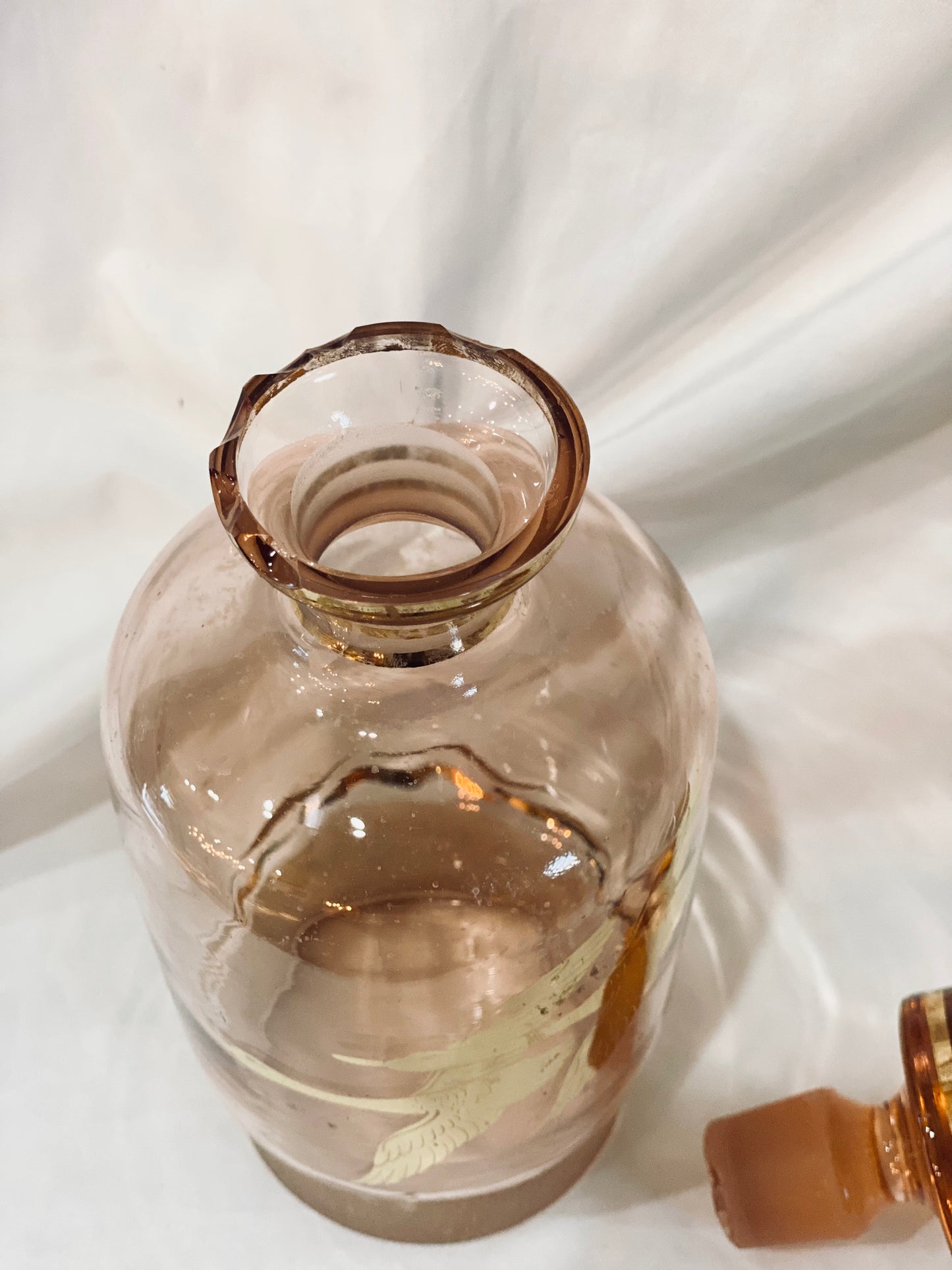 NEW! Flying Ducks Pink Decanter