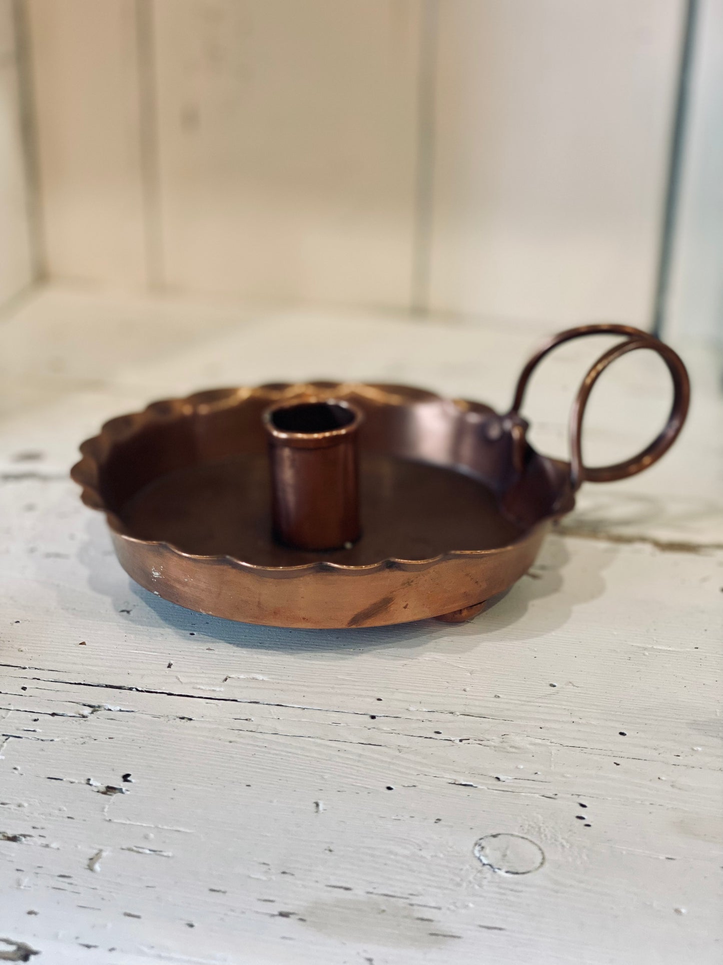 NEW! Vintage Copper Candle Holder