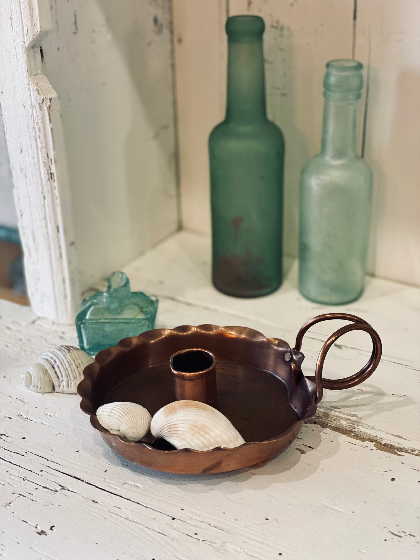NEW! Vintage Copper Candle Holder