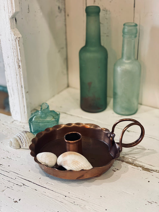 NEW! Vintage Copper Candle Holder
