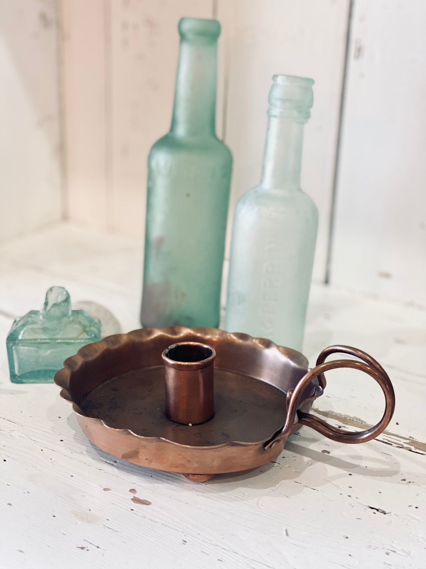 NEW! Vintage Copper Candle Holder