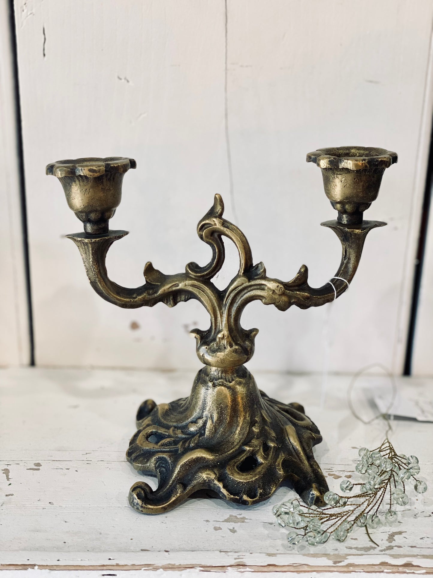 NEW! Vintage Ornate Candle Double Candelabra