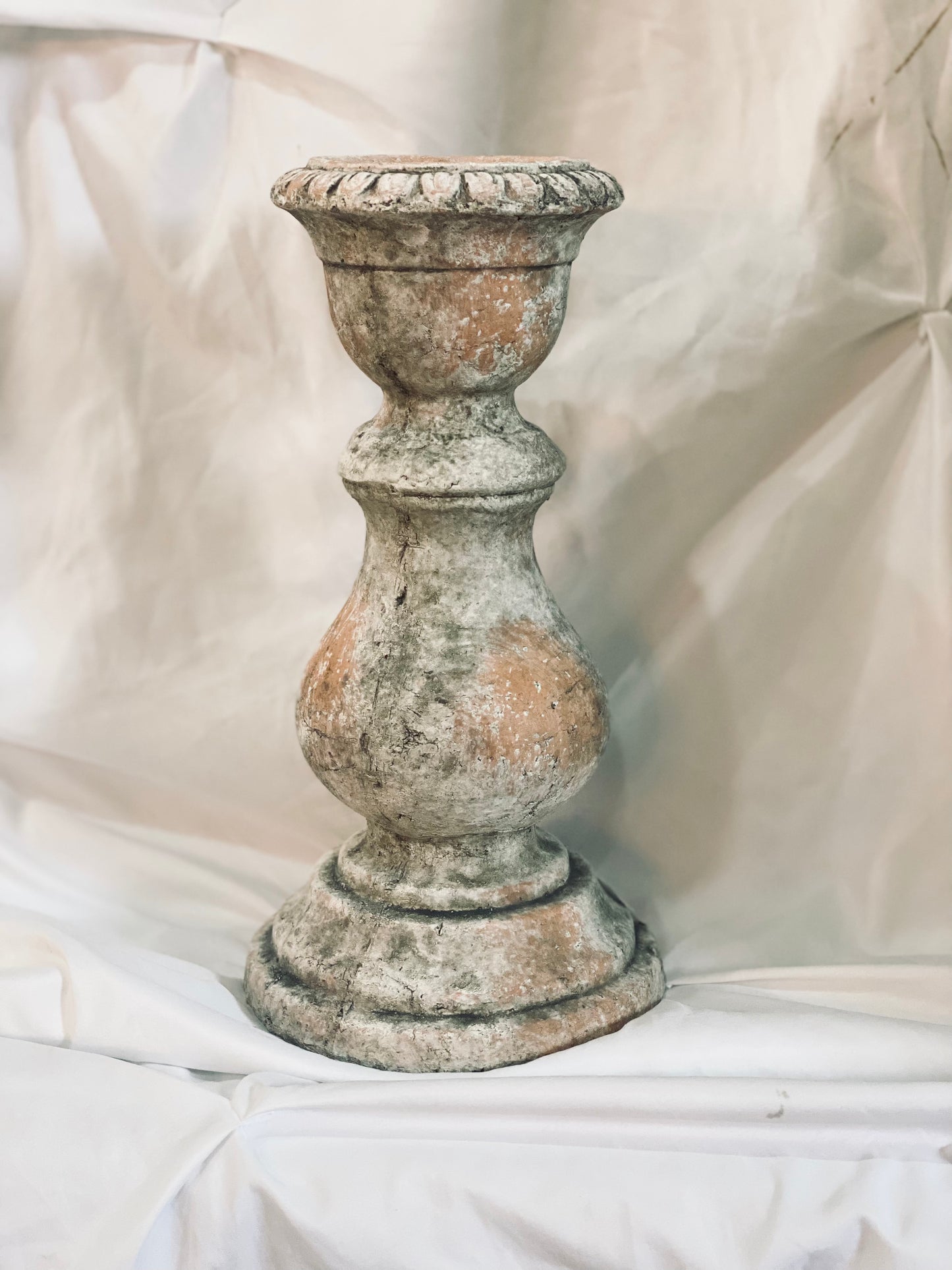 NEW! Aged Terracotta Candelabras - PAIR