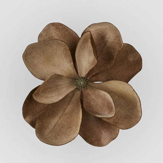 Velvet Brown Magnolia Flower - clip on