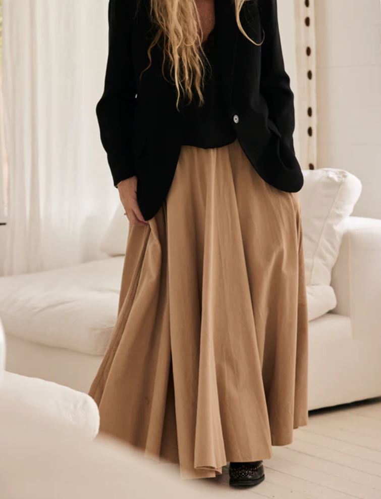 mamapapa - THYME - corduroy skirt - camel