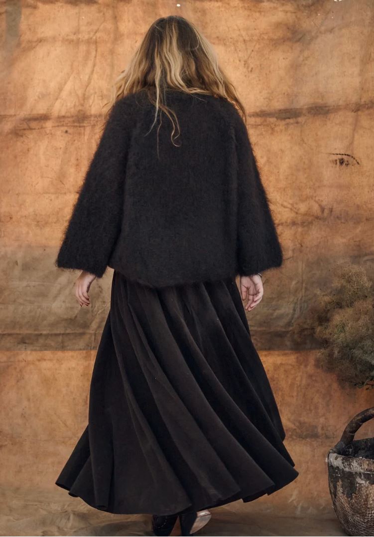mamapapa - THYME - corduroy skirt - chocolate