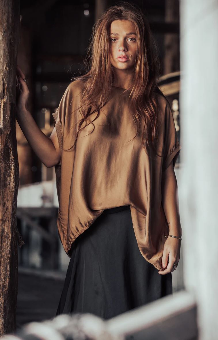 mamapapa - TOBI - flowy tee shirt - beige