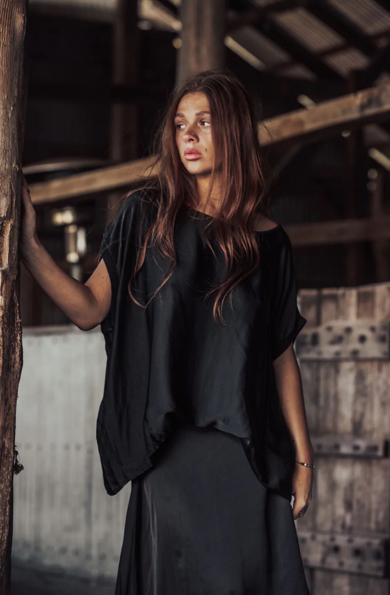 mamapapa - TOBI - flowy tee shirt - black