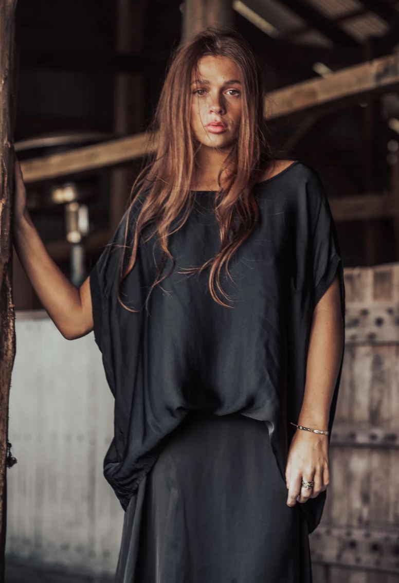 mamapapa - TOBI - flowy tee shirt - black