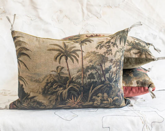 NEW! Namrana Palm French Linen Cushion 25x35 - Bronze
