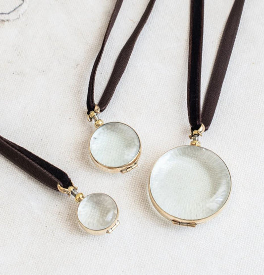 Rock Crystal Locket - Round