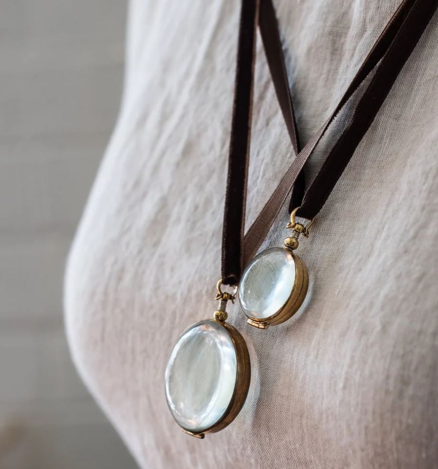 Rock Crystal Locket - Round
