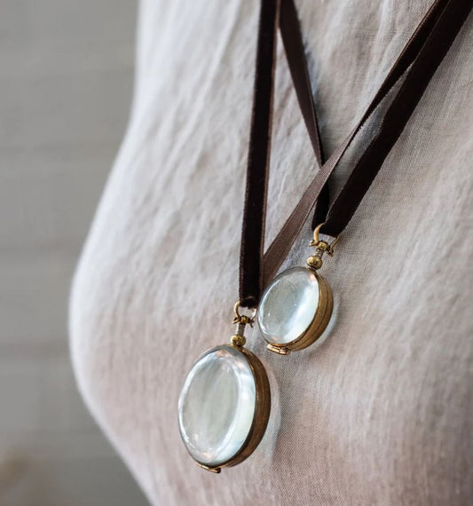 Rock Crystal Locket - Round
