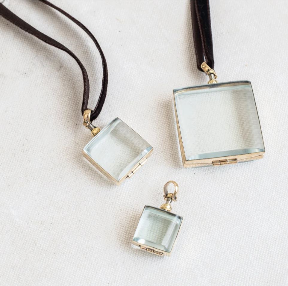 Rock Crystal Locket - Square