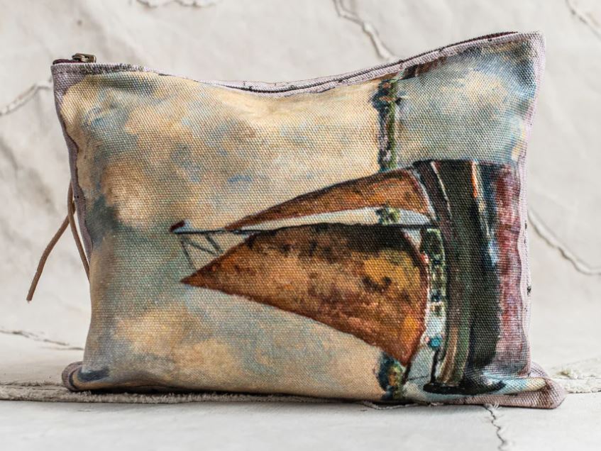 Canvas Painting Clutch - Two Sails
